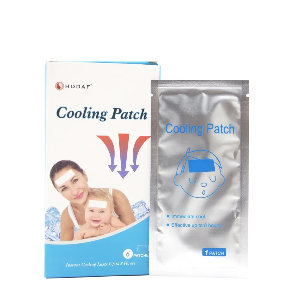 2024 Hodaf Wholesale Headache Pads for Fever Discomfort Kids Ice Cooling Gel Patch Hydrogel FeverCool Patch