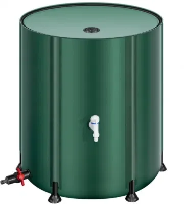 Collapsible Rain Water Barrel Portable Water Tank  Storage With Volume Marker Filter Faucet 66 Gallons