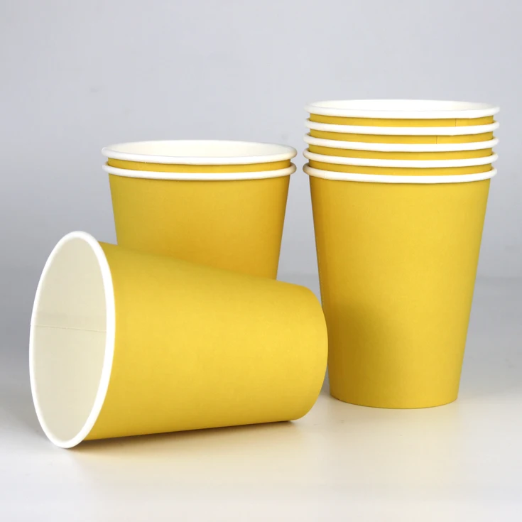 custom printed orange paper cups wholesale juice & drink for home work and party