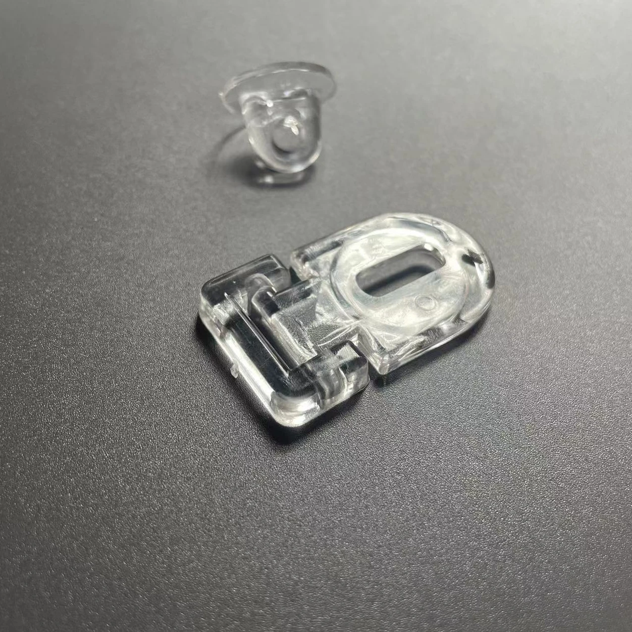 Clear Cabinet Mini Latch Set Plastic Plexi glass Hinge Hasp Acrylic Box Lock Hasp
