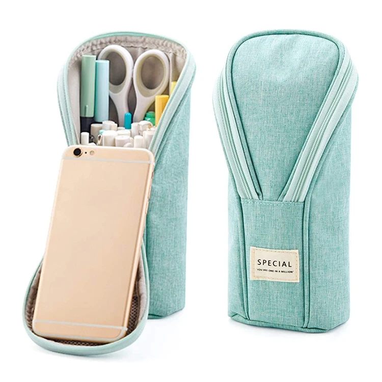 Large blank canvas stationery pop up pencil pouch plain box cartuchera escolar back to school Pencil And Pen Case