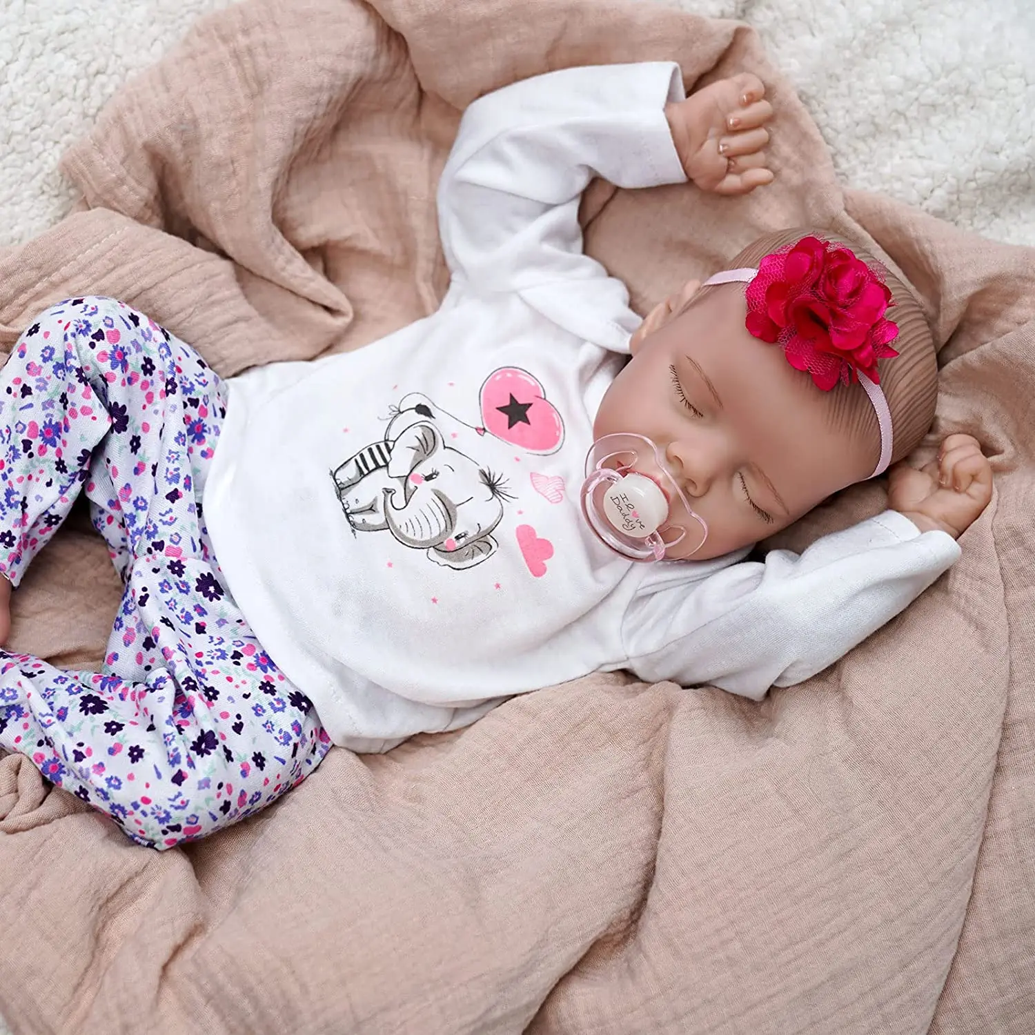 Wholesale realistic 17 inch Twin Sister Reborn Baby Doll Girl Toy Real sleeping live Bebe Reborn Reals Doll