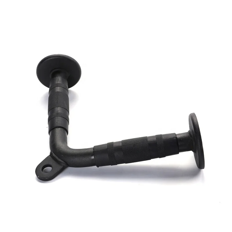 LS3023-1 Muscle Strength Training Triceps Exercise Black Rubber V Shape Bar Pull Down Handle
