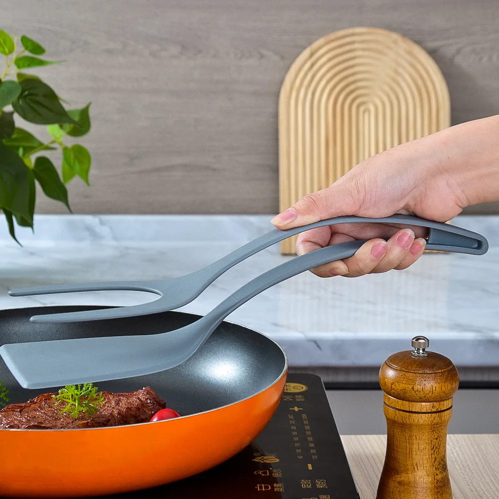 Nylon Frying Spatula For Fish And Steak Multifunctional 2 in 1 Cooking Turner Egg Pancake Spatula