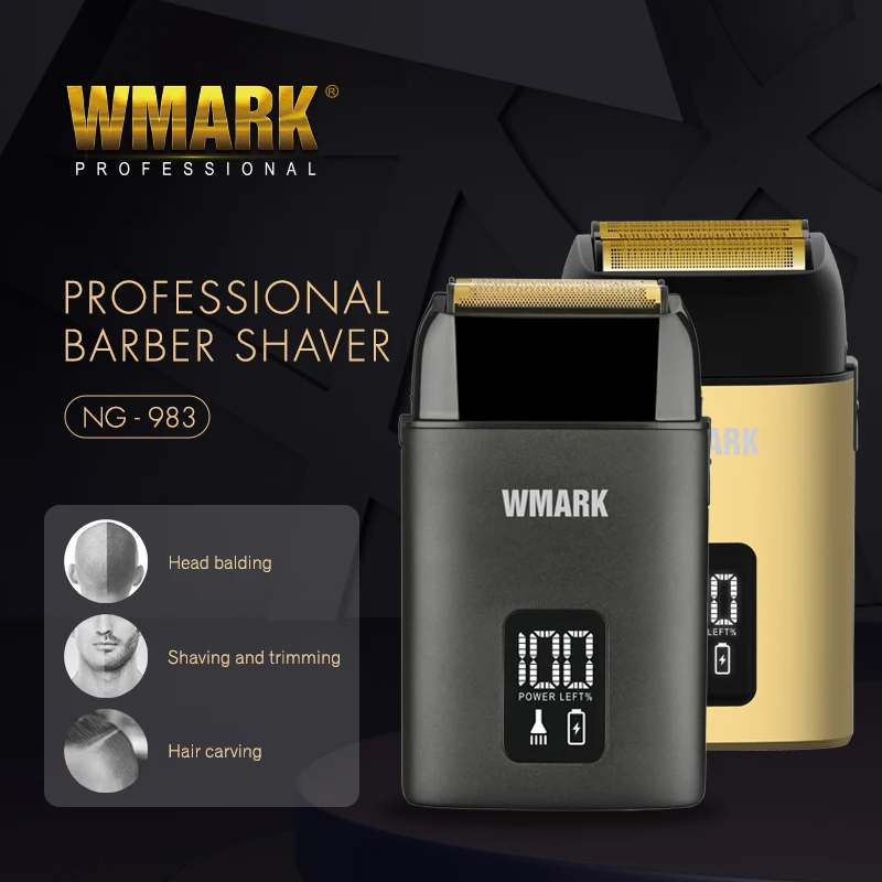 WMARK OEM NG-983 Электрический перезаряжаемый с USB-разъемом мужской триммер возвратно-поступательным движением высокоскоростная лысеющая бритва из фольги для парикмахера