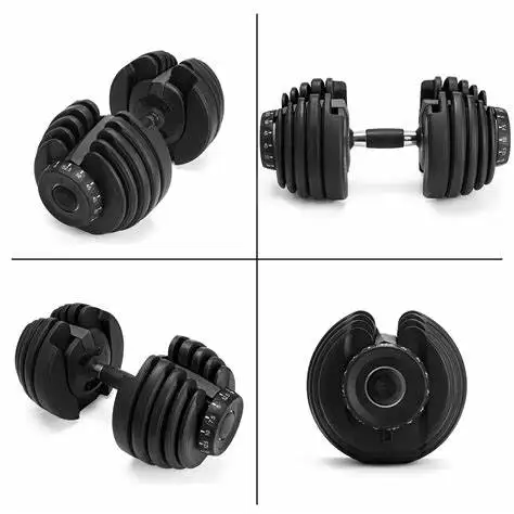 Power Gym Ajustable Dumbbell Fitness Weight Lifting Training 24kg 40kg Quickly Automatic Adjustable Dumbbell Set