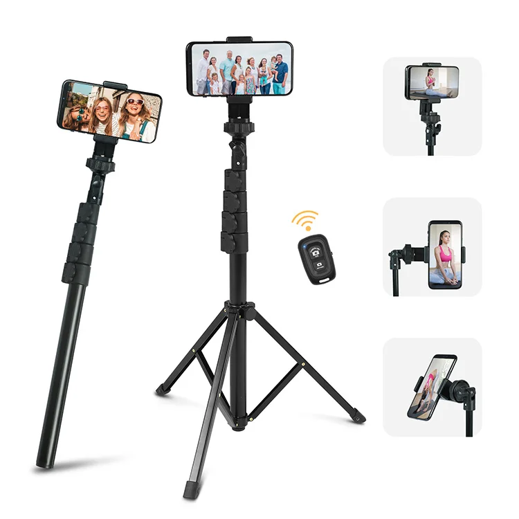 
Outdoor heavy duty aluminum photography tripod stand professional extendable dslr camera mount tripod 