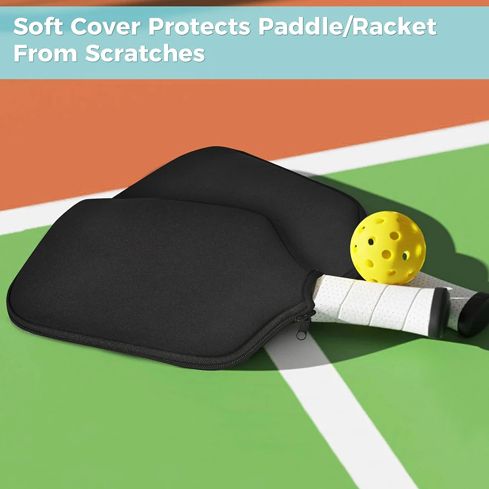 Hot Selling USAPA Paddle Neoprene Cover Standard Custom Logo Pickball Paddles Pickleball Racket Adults Round Solid Entertainment
