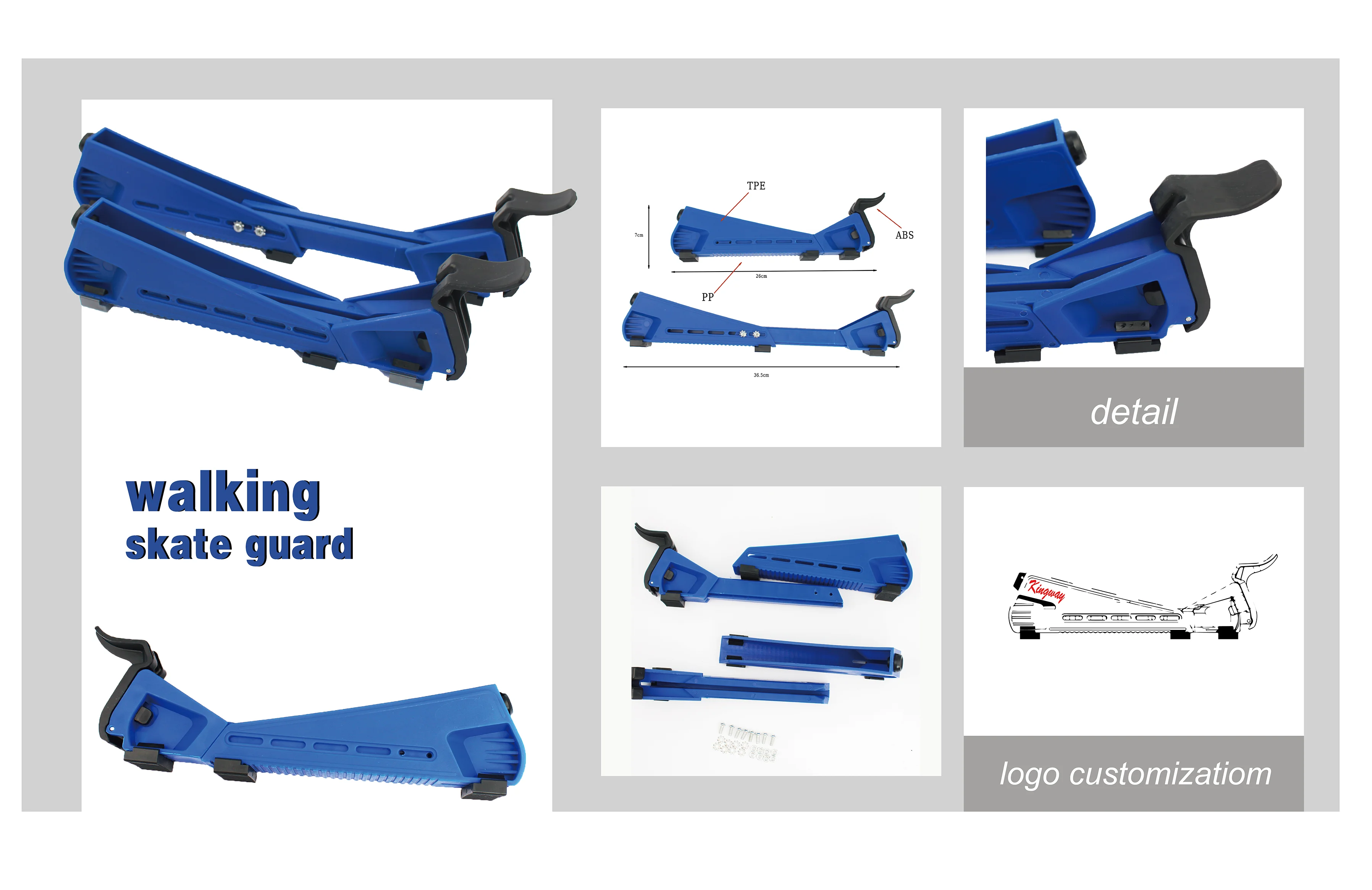 High Quality ABS Ice Skate Blade Guards Hard Walking Covers For Ice Hockey Figure Skating.