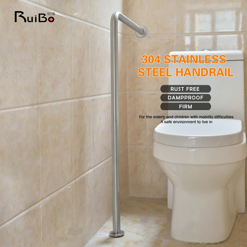 Thickened 304 stainless steel handrail safety elderly people with disabilities barrier-free non-slip railing booster frame