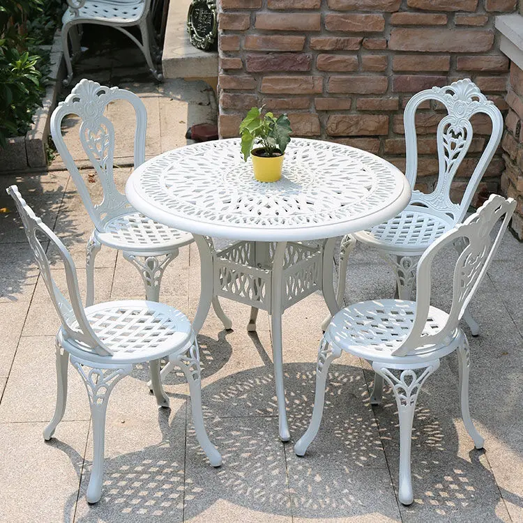 Набор мебели балкон патио Набор Алюминиевые садовые стулья на открытом воздухе столы и стулья