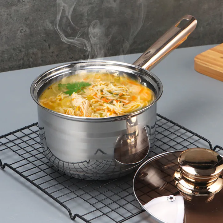 Good quality stainless steel pans and pots luxury cookware set soup pot and steel pot premium cookware set