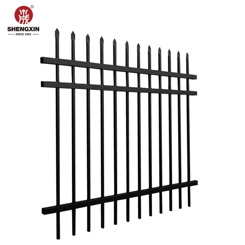 New Design Cheap Wrought Iron Fence Panel Steel Metal Picket Ornamental Fence