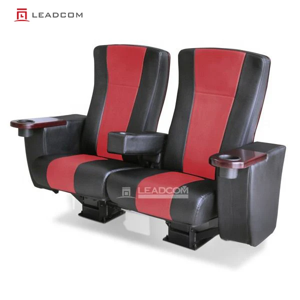 Leadcom  LS-10602 Designed Leather Upholstery Cinema Chair Movie Theater Chair Theater Furniture Modern Commercial Furniture Woo