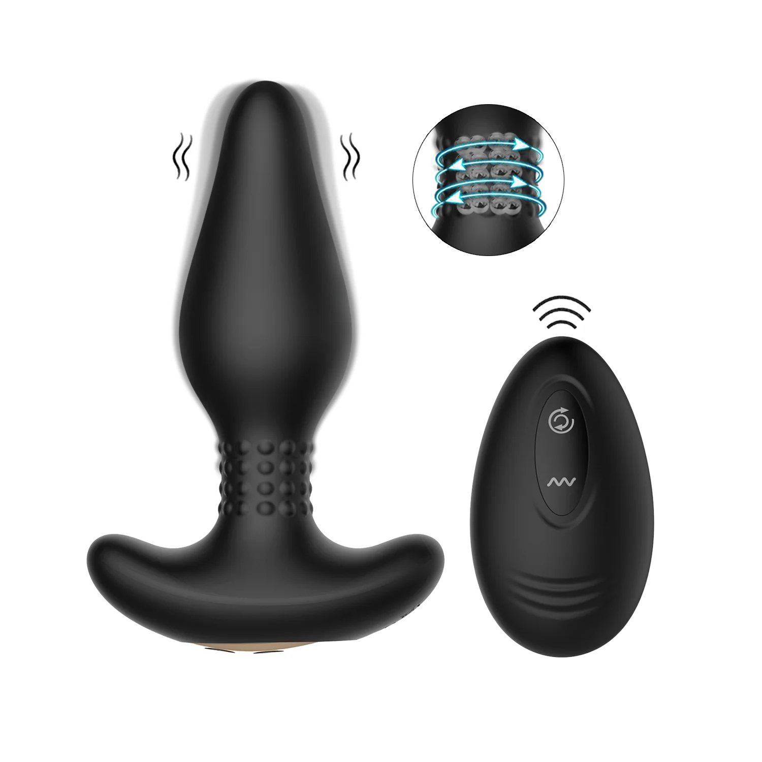 
Silicone electric shock Vibrating Sex Toys Anal Butt Plug For Male Couple Anal sexual 