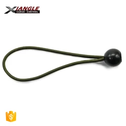 Manufacture High Tenacity Latex Thread colorful Bungee Cords Loop With Black Plastic Ball