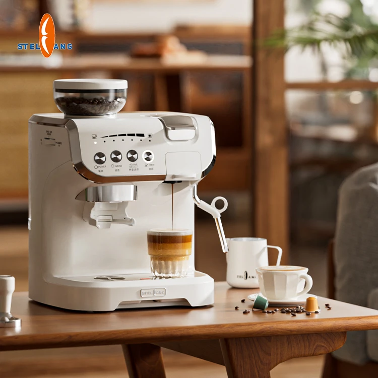 Hotel electric multifunctional single coffee machine multi capsule coffee maker with grinder built in