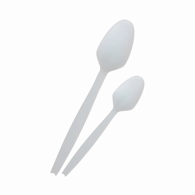 Disposable Cornstarch Cutlery 6.5' ECO Friendly Spoon Soup Spoon Chinese Style Dinner Spoon
