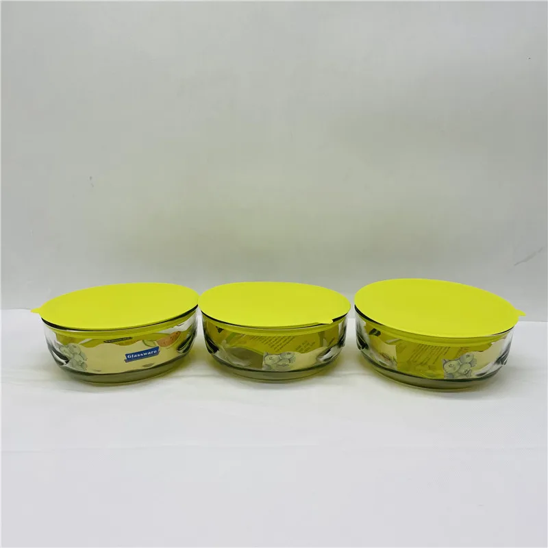Made in China superior quality household hygienic glass food storage jar 3pcs