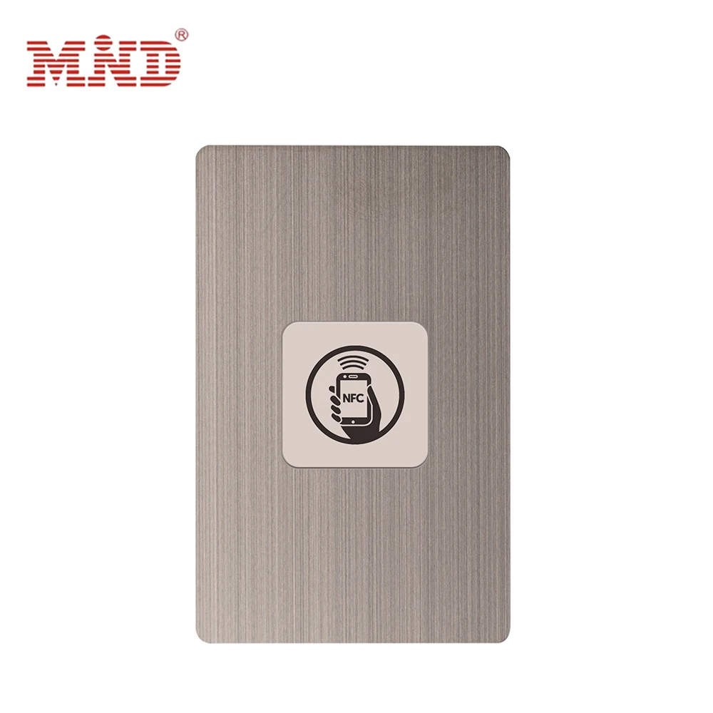 All production quality control 13.56MHz RFID Stainless Steel Metal Business NFC Metal Card