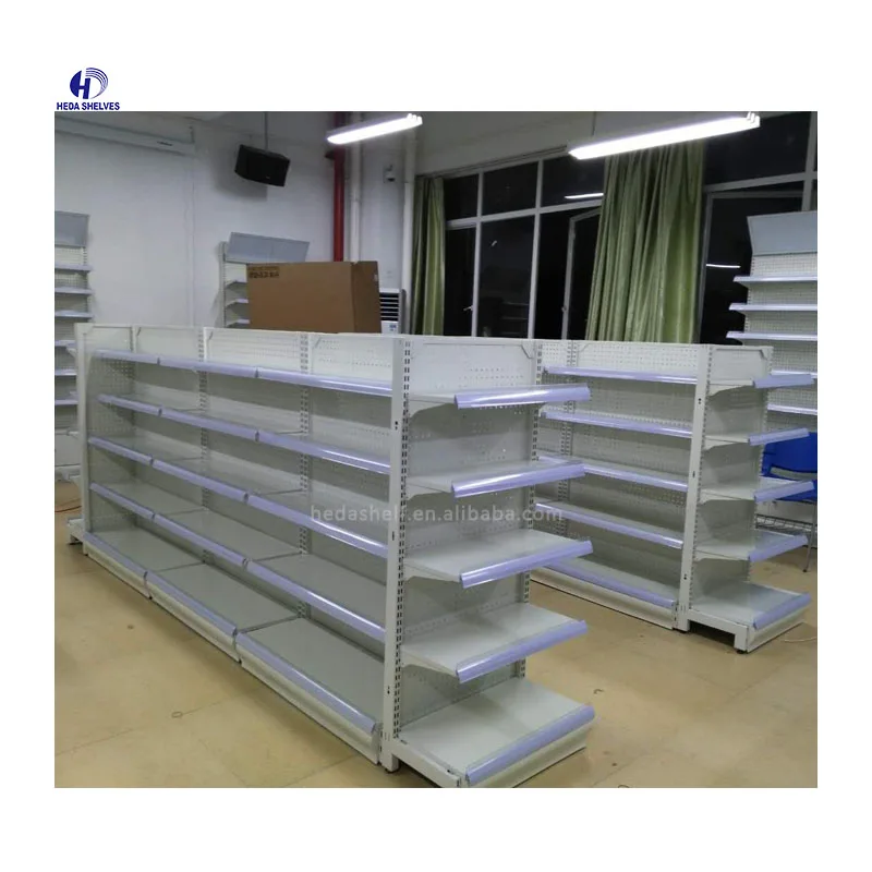 Modern Wall Mount Shelves Medical Store Shelves Metal Pharmacy Display Shelves Furniture LED Light Retail Pharmacy Decoration