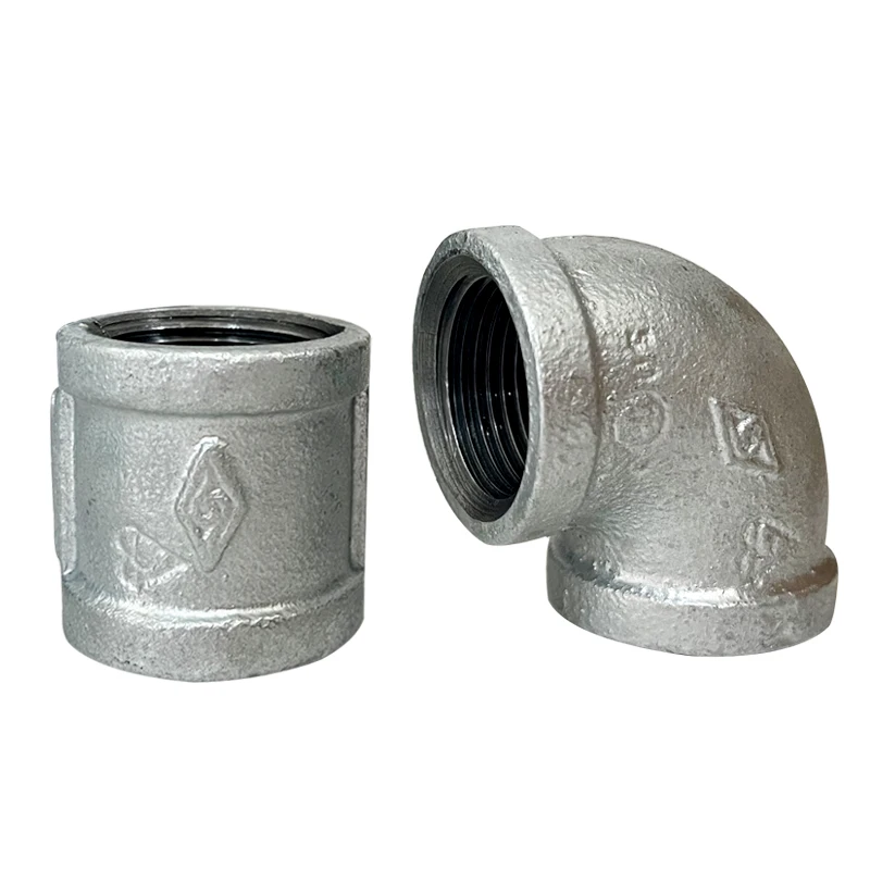Galvanized plumbing fittings tee elbow 4 points 6 points 1 inch