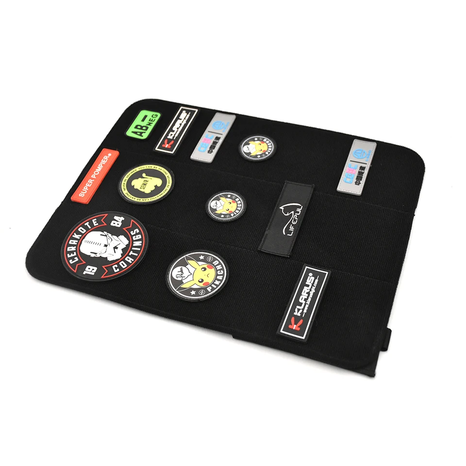 Patch Board Display Panel Stand Holder Organizer with Loop Surface for Hook & Loop Patch Patch Collections