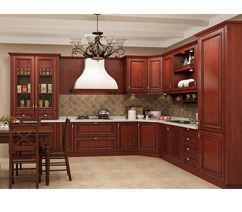 New Design Solid Wood Modern Kitchen Cabinet Modular Kitchen Cabinet For Home Furniture