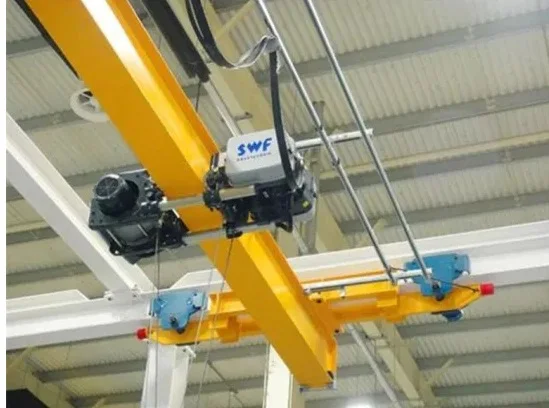 Single Girder 16 ton Overhead Crane Hoist Lift Electrical Bus Bars Remote Control