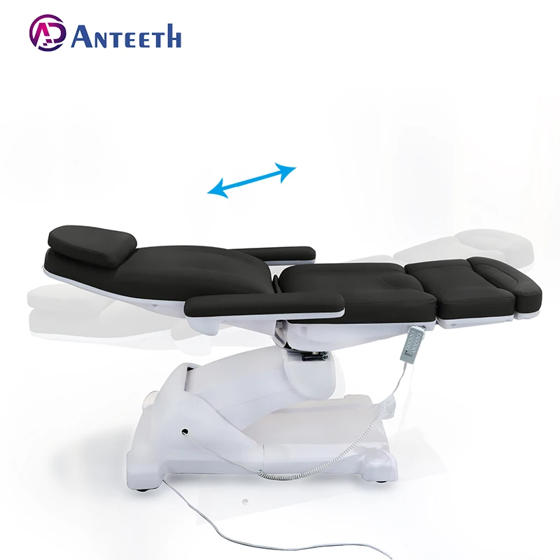 Anteeth Rotating Beauty Bed Luxurious  PVC Leather Massage Bed Medical Facial Spa Treatment Electric  Beauty Chair