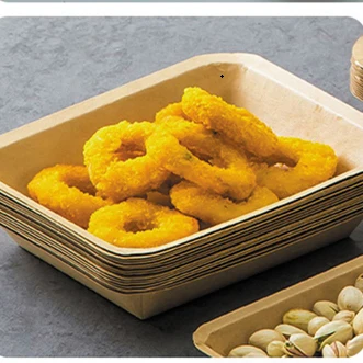 Disposable Paper Food Tray Kraft Food Paper Boat Tray Paper Tray For Food
