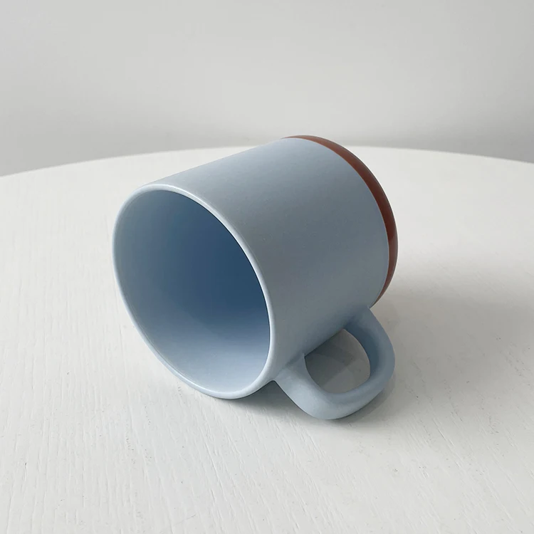 Unglazed Base Coffee Mug Cup With Handle