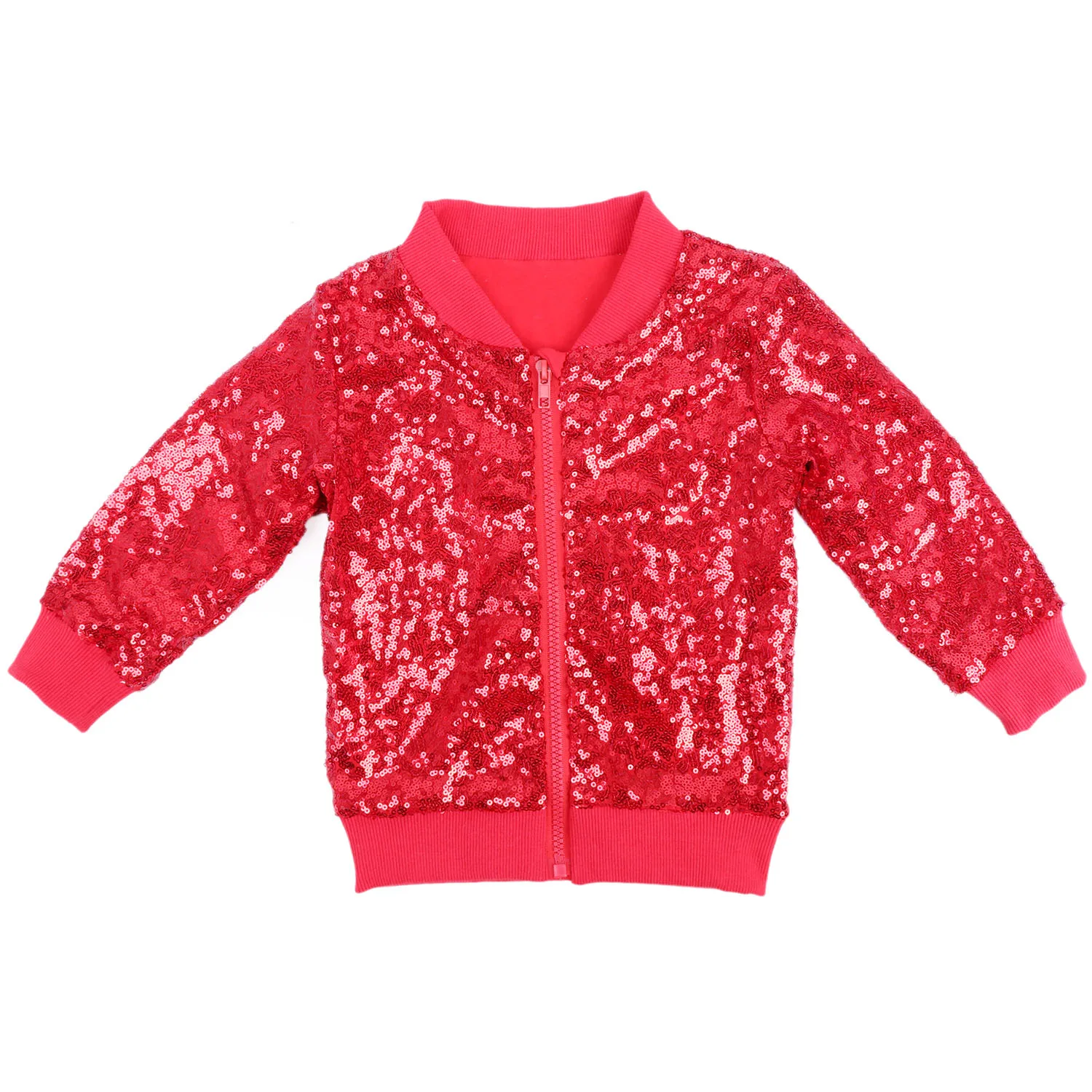 Custom Varsity Cute Sparkly Baby Clothes For Girls Designer Long Sleeve Coat Interesting Festival Kids Colourful Glitzy Jacket