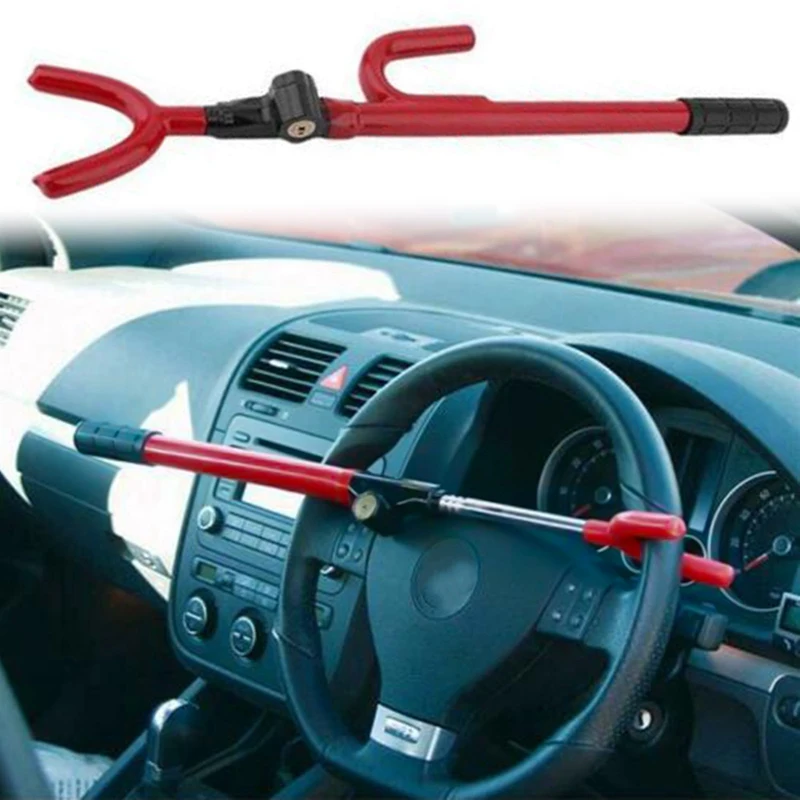 Car Steering Wheel Lock Safety Self-defense U-shaped Lock Retractable Anti-theft Lock