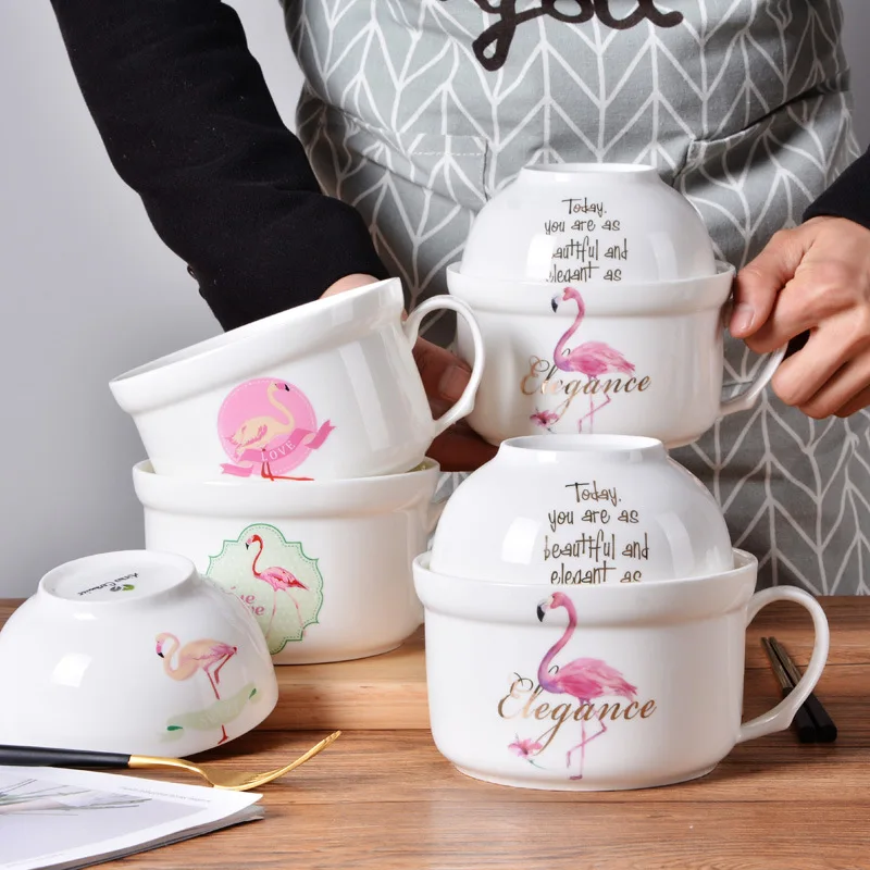 cat shape home beef oatmeal noodle mug instant ramen bowl instant bowl ceramic for noodle