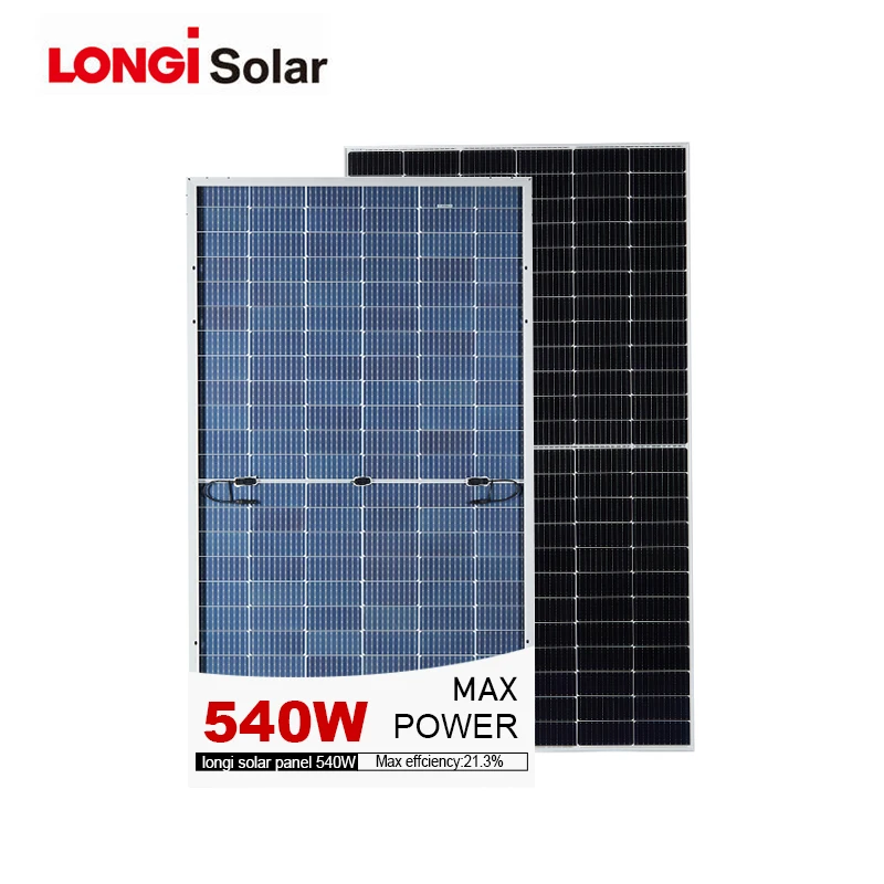 LONGi Monocrystalline530w 540w 545w 550w  High Efficiency Half Cell Mono Bifacial Solar Power Panel