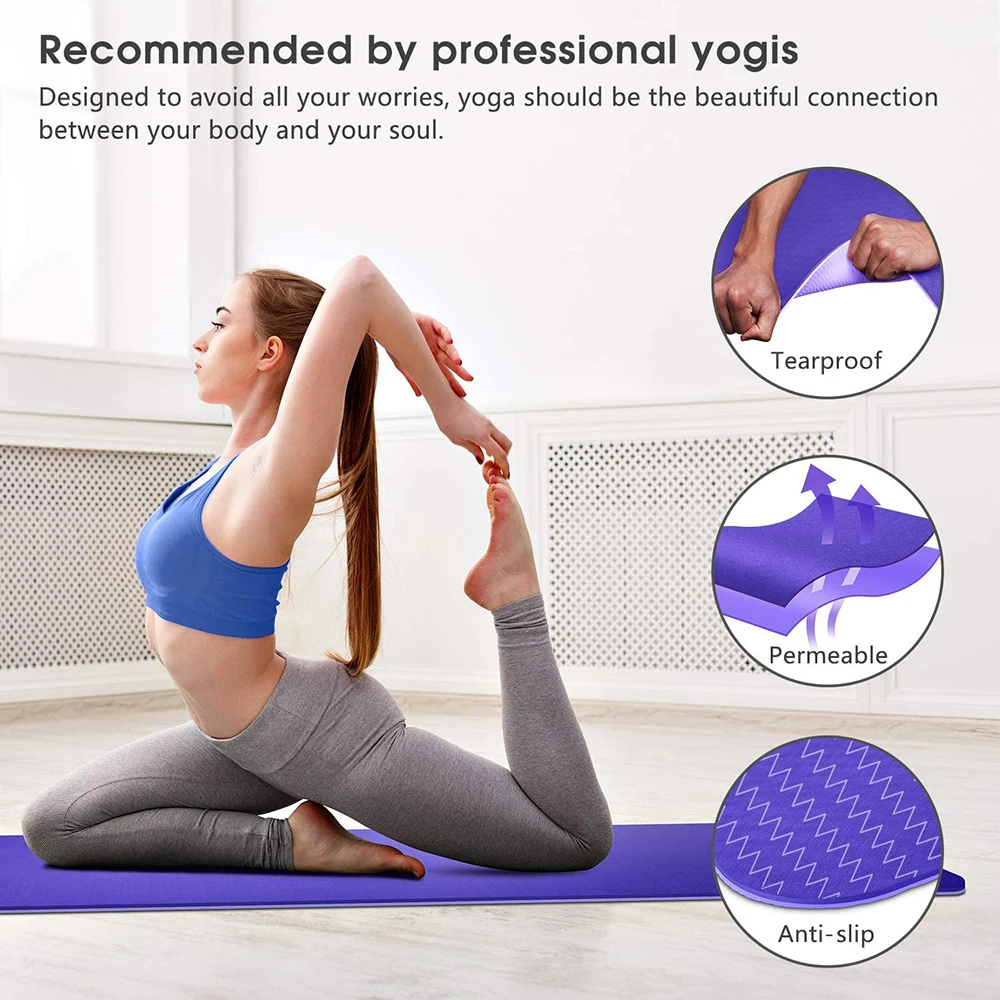 Harbour custom logo private label double color foldable tpe yoga mat
