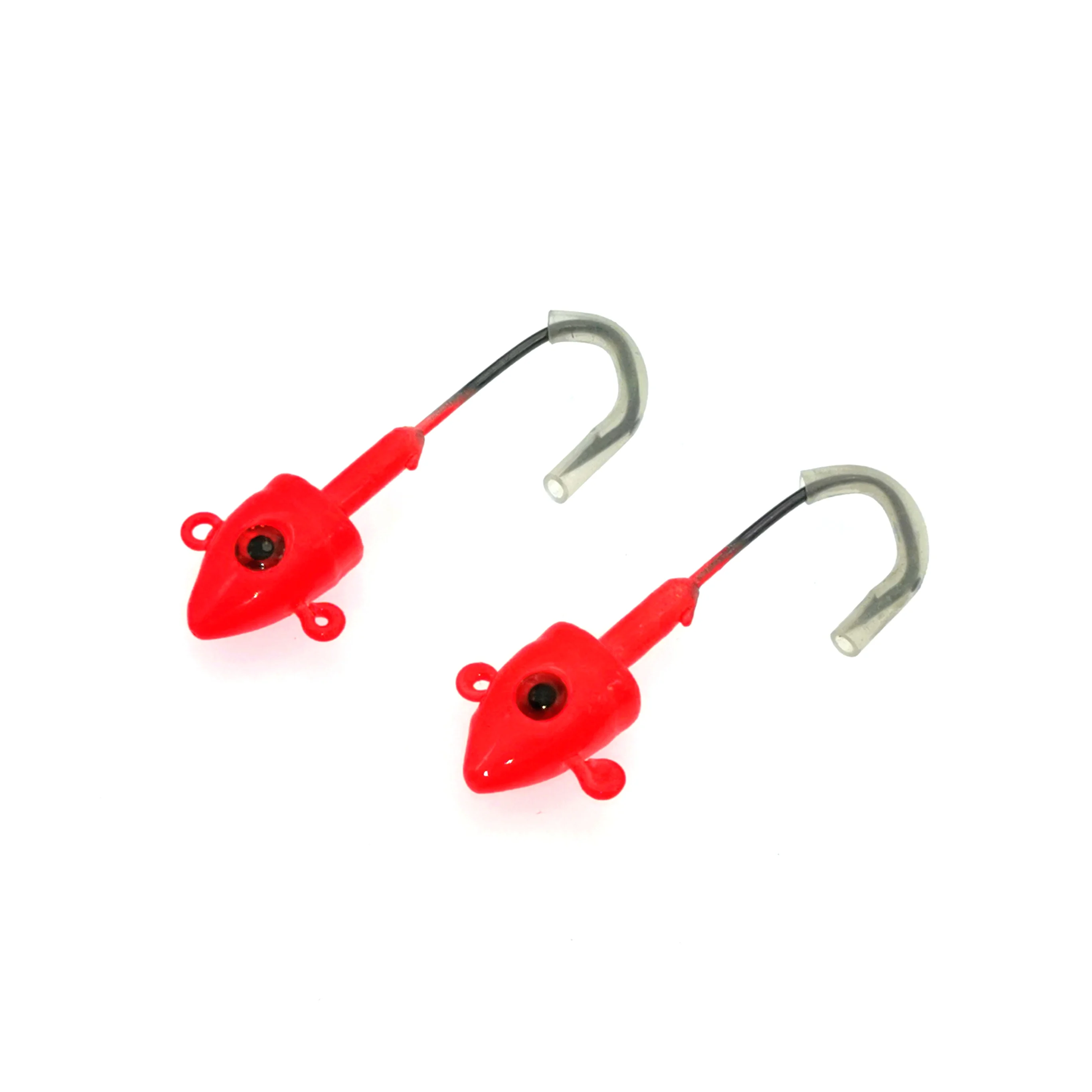 Lead Jig Head Fishing Hook High Carbon Steel Barbed Jigs Jigging Fishing Hook 2pcs Per Pack 3colors