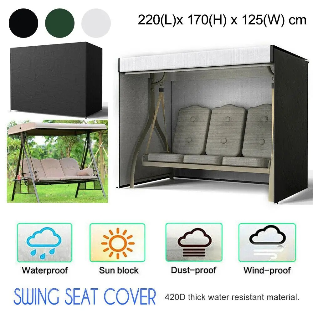 High Quality Oxford Polyester Waterproof UV proof Furniture Cover Patio Family Swing Chair Cover