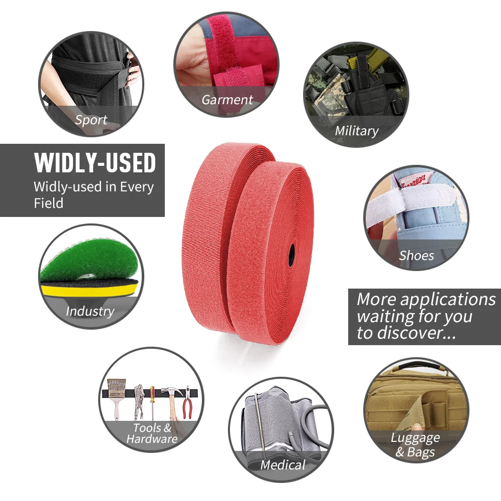 custom sizes stretch hook loop fastener tape/fabric magic tape hook and loop