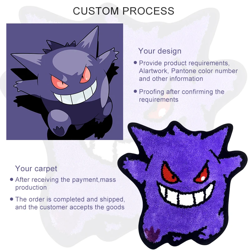 Anime Customized Compelling Acrylic Floor Rug Indoor Tufted Shape Rug