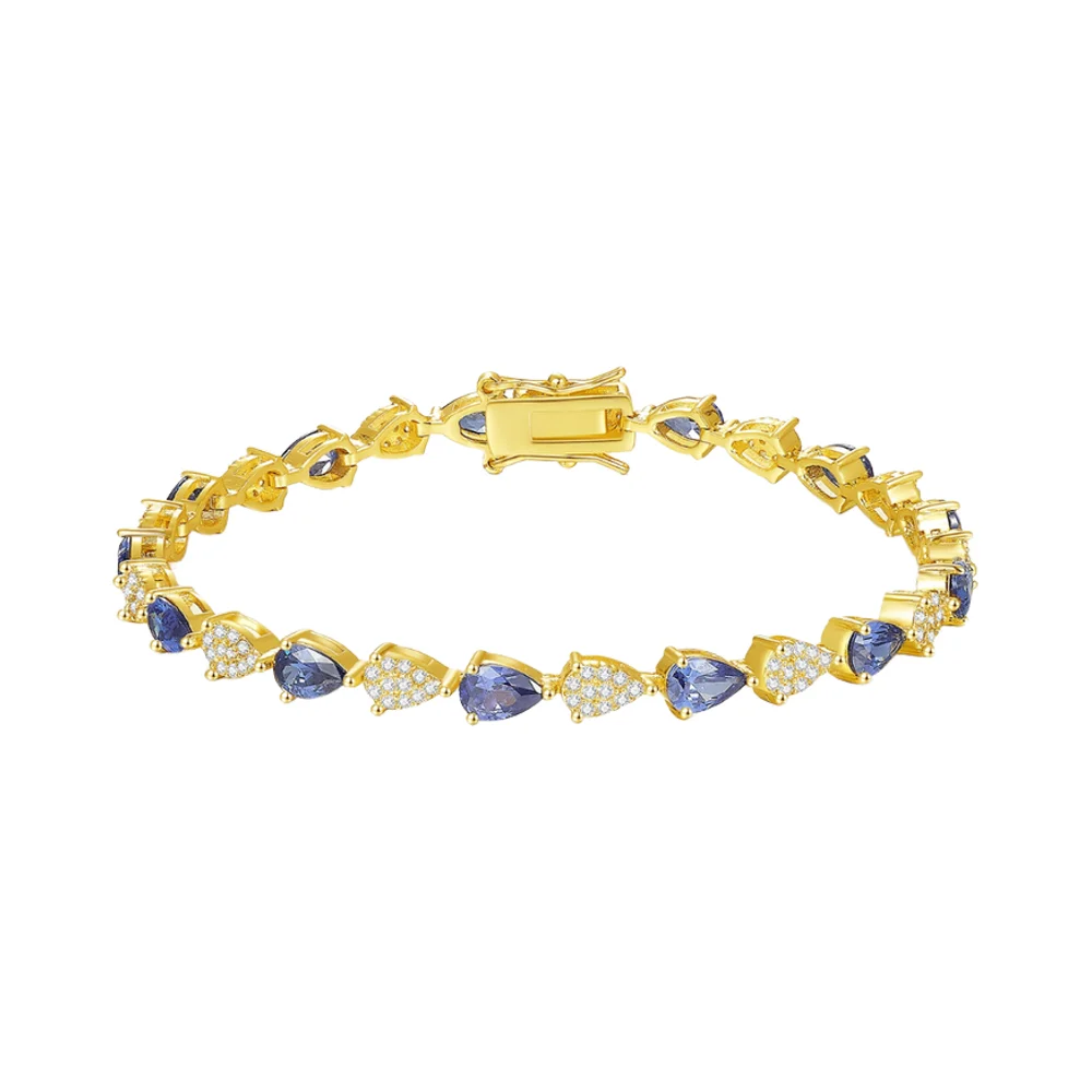 AAA Zircon Stone 18K Gold Rhodium Plated Copper Classical Styled Tennis Chain Cute Fine Jewelry Bracelets Women