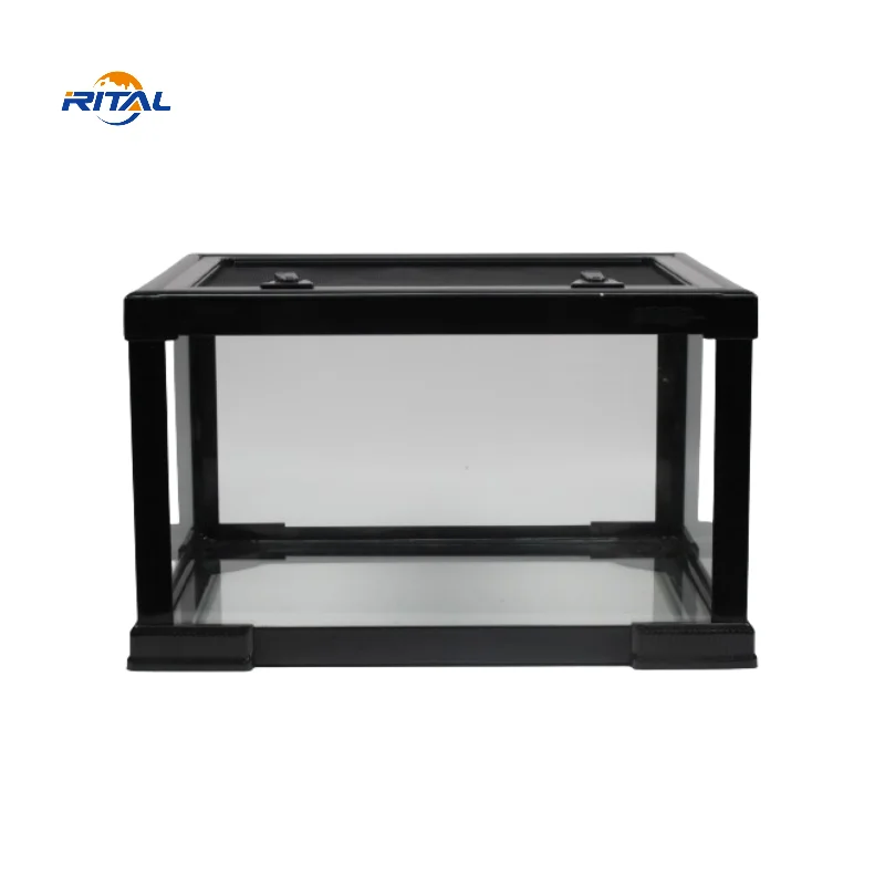Wholesale double door rodent reptile enclosure terrarium glass containers tank