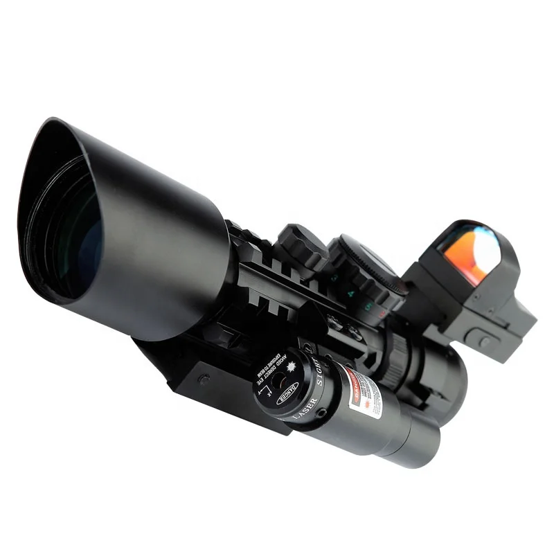 3-10x40 прицел для винтовки с красной точкой лазерный