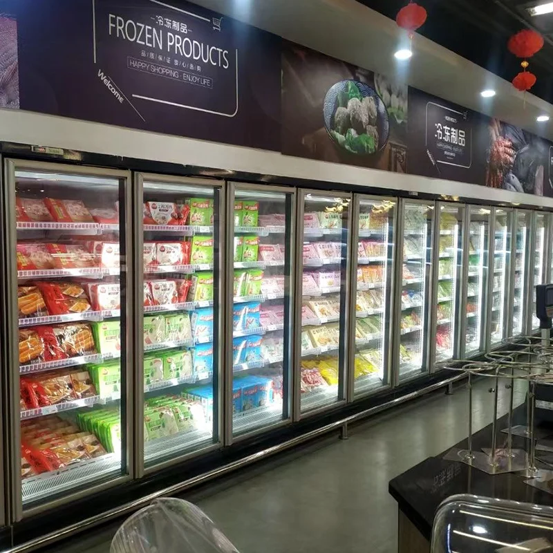 Коммерческое вертикальное холодильное оборудование дисплей морозильник