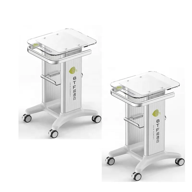 2 Drawers Dental clinic ultrasound scanner trolley Stand Beauty Instrument Trolly Tray ultrasound trolley cart With 4 Wheel