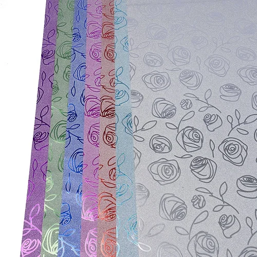 
PET BOPP PVC metallized holographic glitter film roll 