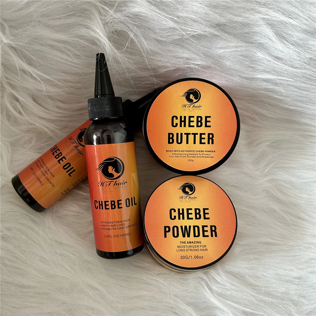 Private Label 100% Natural Ingredient Hair Care Chebe Powder Oil Butter Chebe Hair Products For Growth