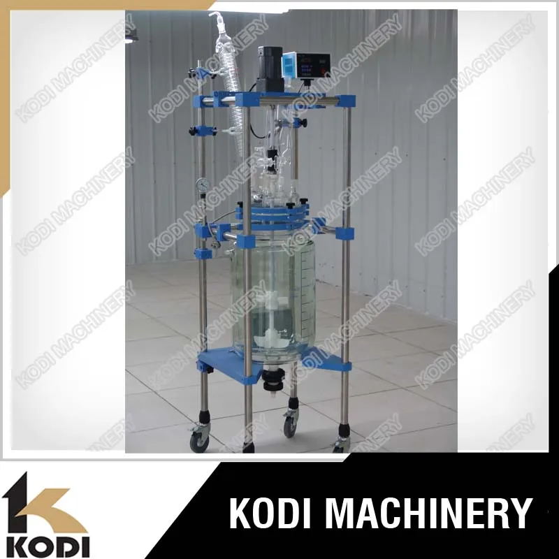 KODI Industrial Double Jacketed Borosilicate Glass Reactor For Sale