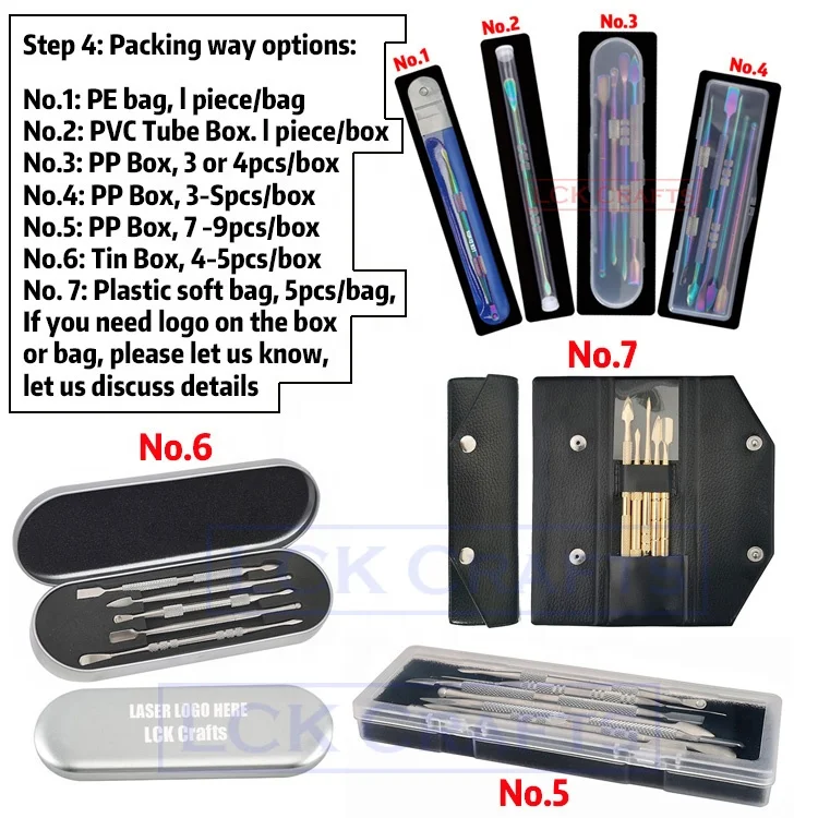 Artist Tool Golden Color Stainless Steel Polymer Pottery Clay Tools